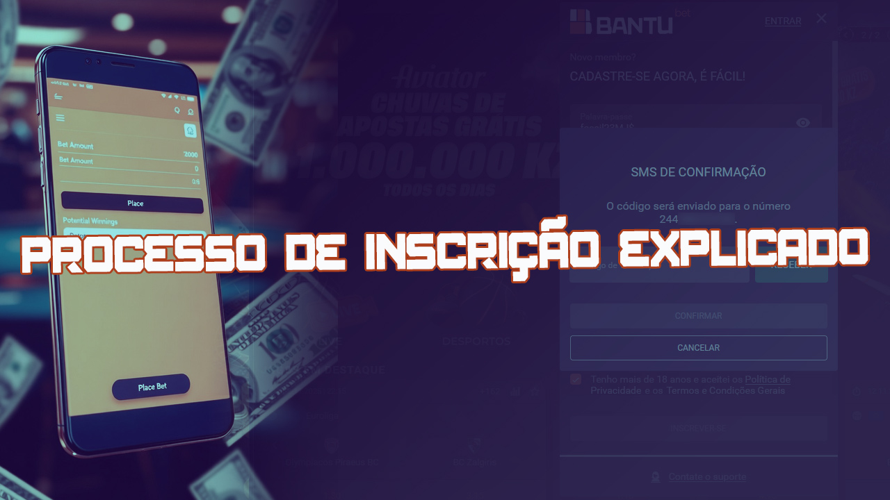 Vamos orientá-lo(a) passo a passo na criação de uma conta no site da BantuBet.