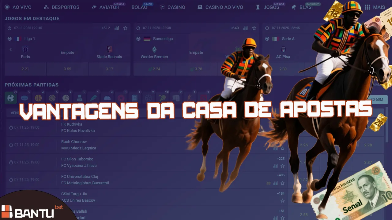 O BantuBet Casino também oferece apostas desportivas.