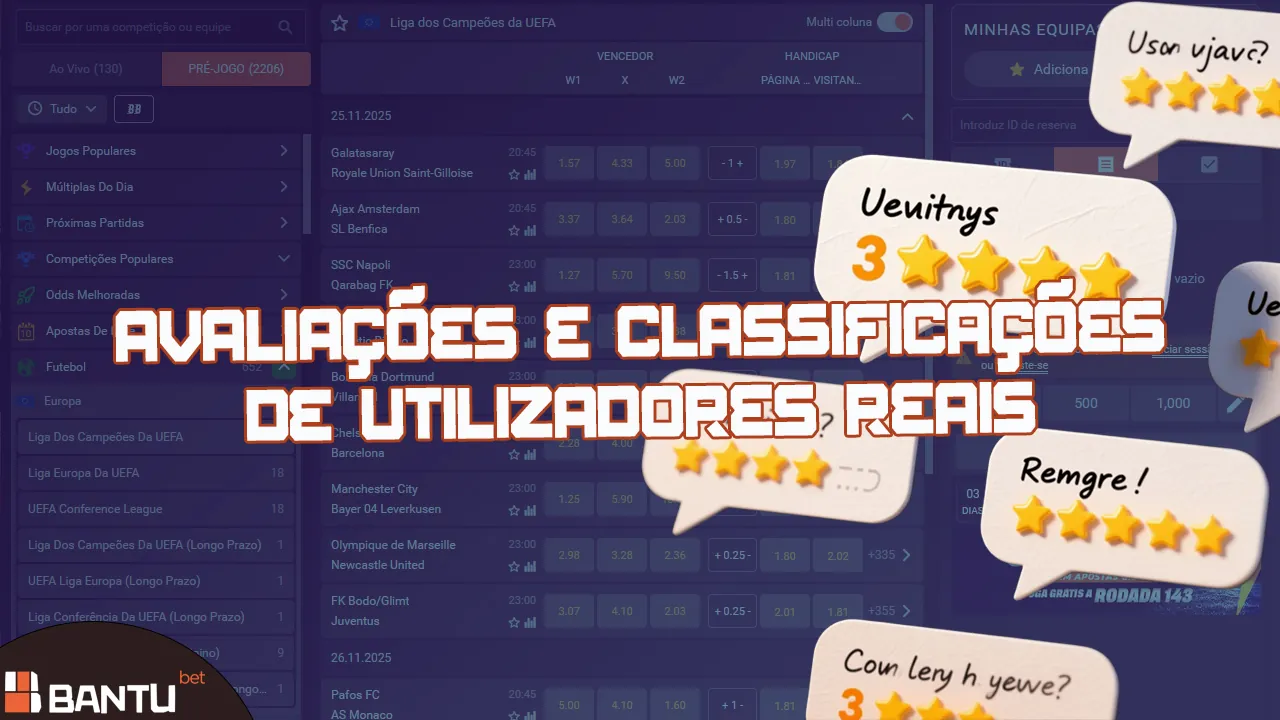 Leia as avaliações reais dos jogadores sobre a BantuBet.